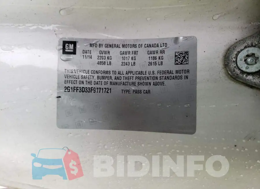 2G1FF3D33F9171721 Photo# 12