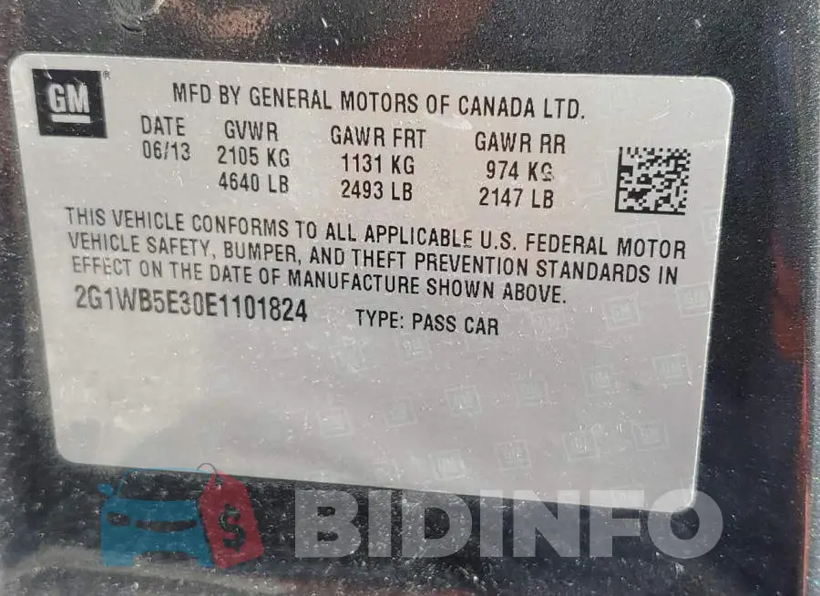 2G1WB5E30E1101824 Photo# 10