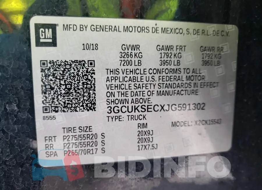 3GCUKSECXJG591302 Photo# 10