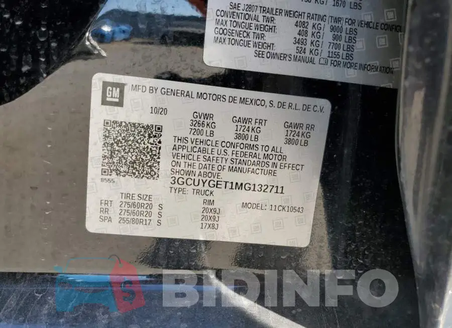 3GCUYGET1MG132711 Photo# 13