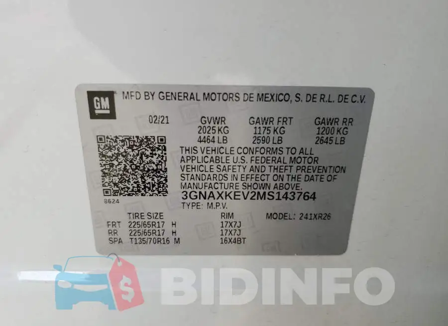 3GNAXKEV2MS143764 Photo# 13