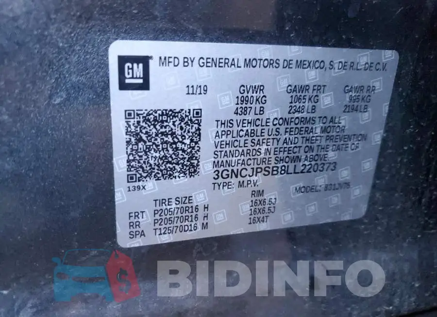 3GNCJPSB8LL220373 Photo# 14