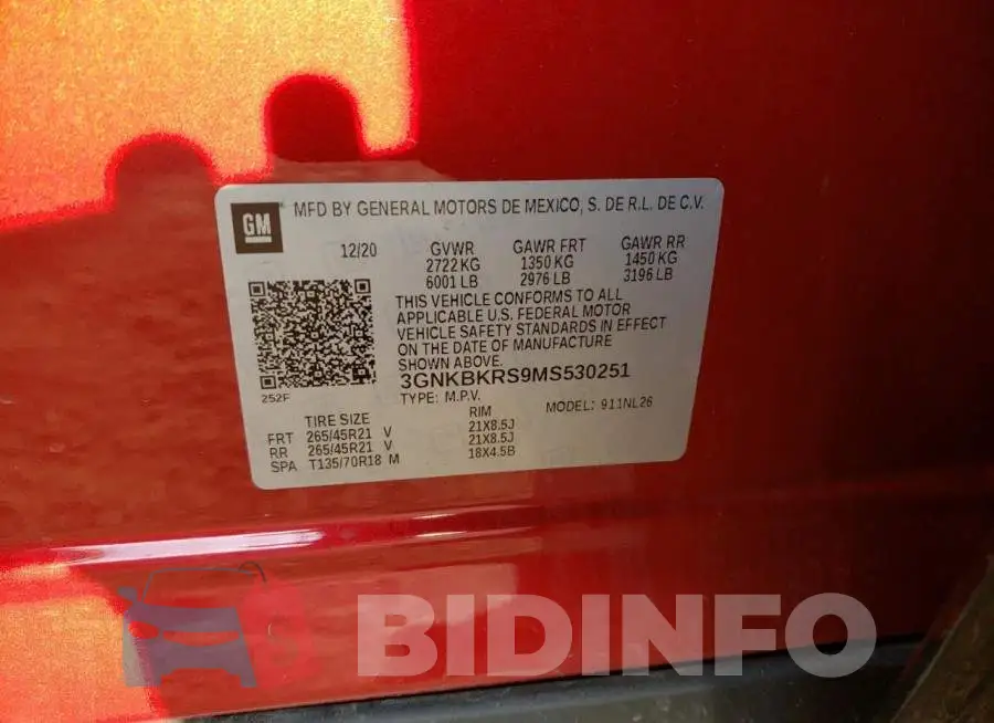 3GNKBKRS9MS530251 Photo# 12