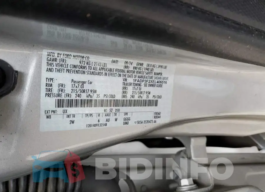 1FADP3F2XEL406516 Photo# 12
