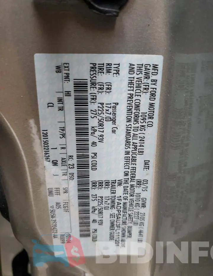 1FADP5AU3FL111201 Photo# 13
