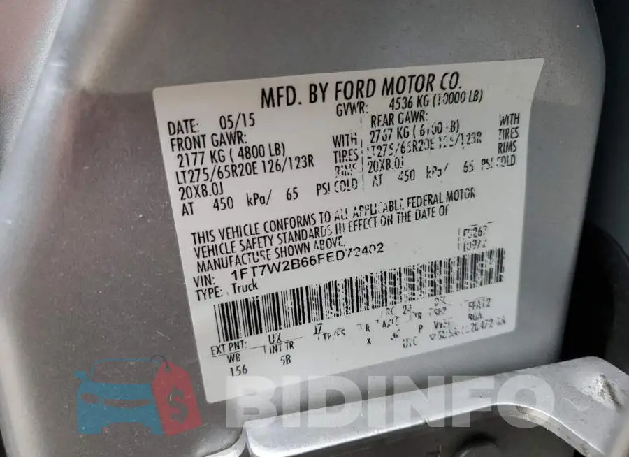 1FT7W2B66FED72402 Photo# 10