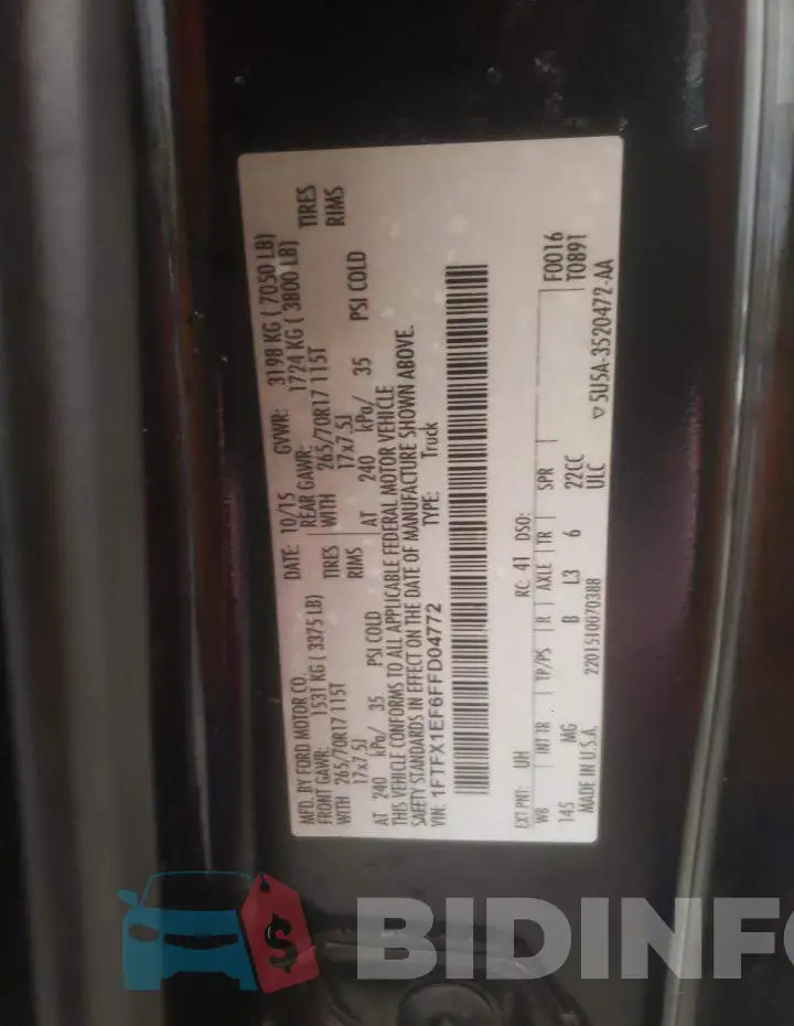 1FTFX1EF6FFD04772 Photo# 12