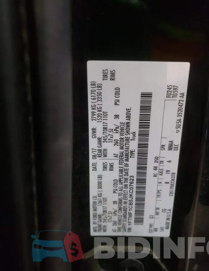 1FTMF1CB5JKC07623 Photo# 12