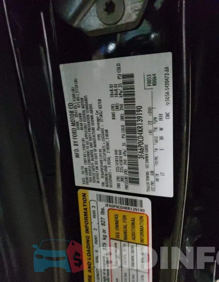 3FA6P0CD4KR139190 Photo# 12