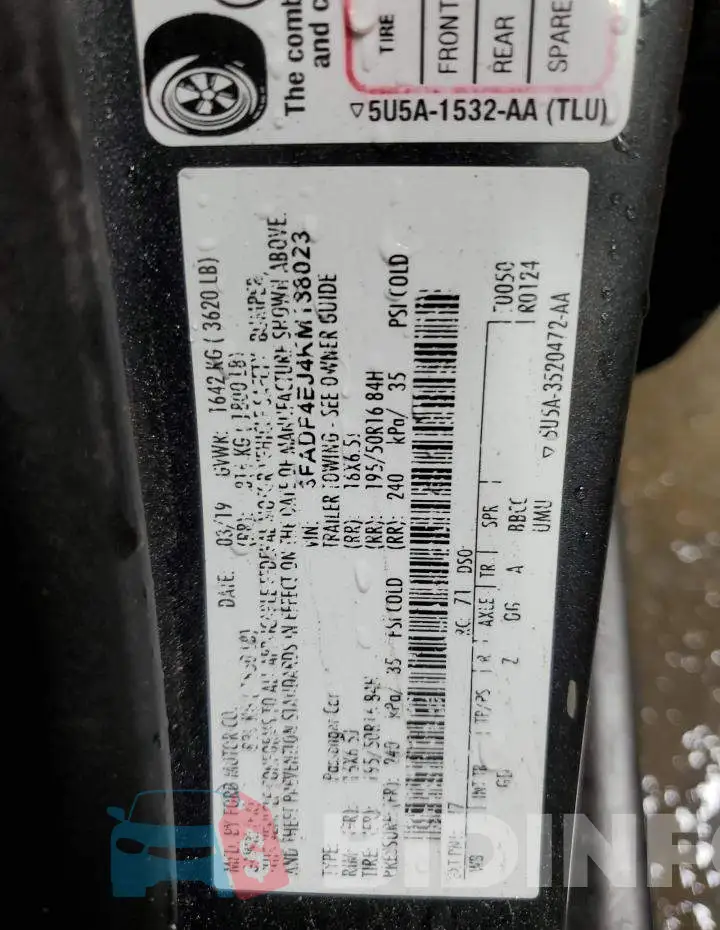 3FADP4EJ4KM138023 Photo# 12