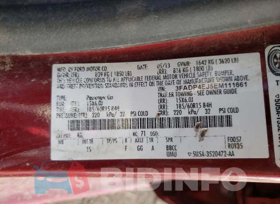 3FADP4EJ5EM111661 Photo# 13