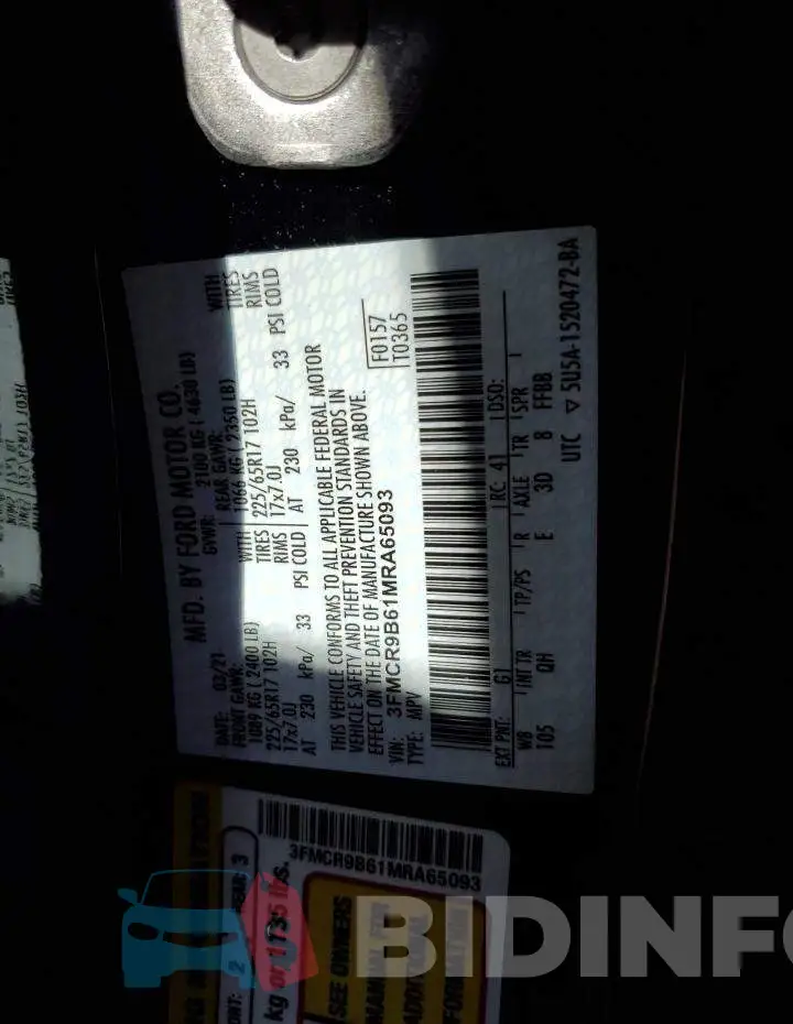 3FMCR9B61MRA65093 Photo# 10