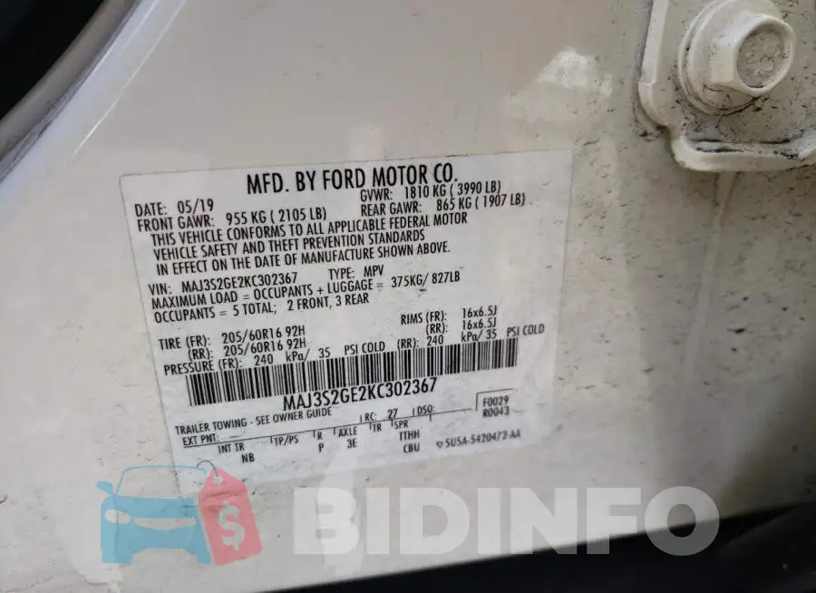 MAJ3S2GE2KC302367 Photo# 10