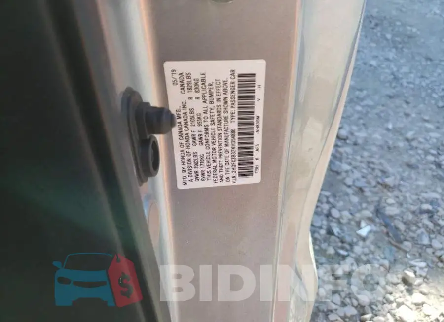 2HGFC3B32KH354886 Photo# 13