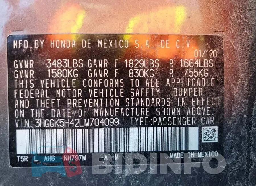 3HGGK5H42LM704099 Photo# 12