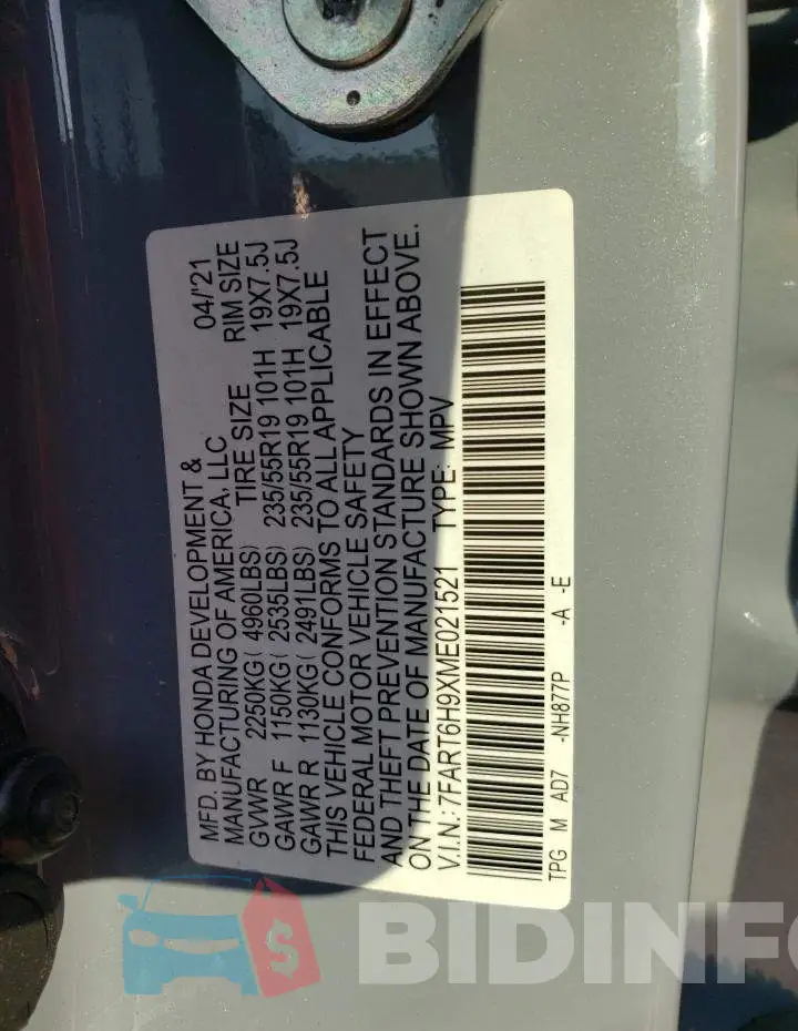 7FART6H9XME021521 Photo# 10