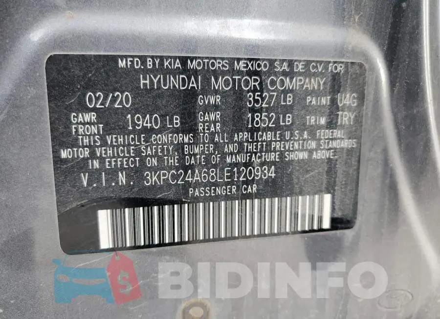 3KPC24A68LE120934 Photo# 12