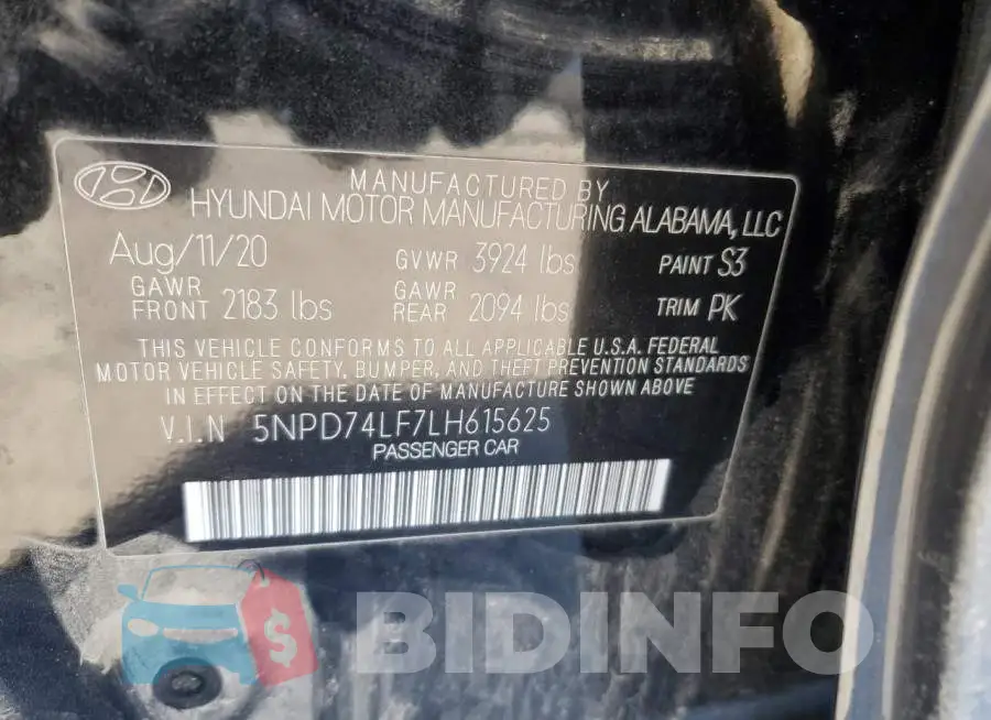 5NPD74LF7LH615625 Photo# 12