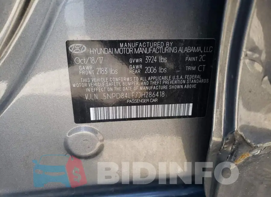5NPD84LF7JH286418 Photo# 12