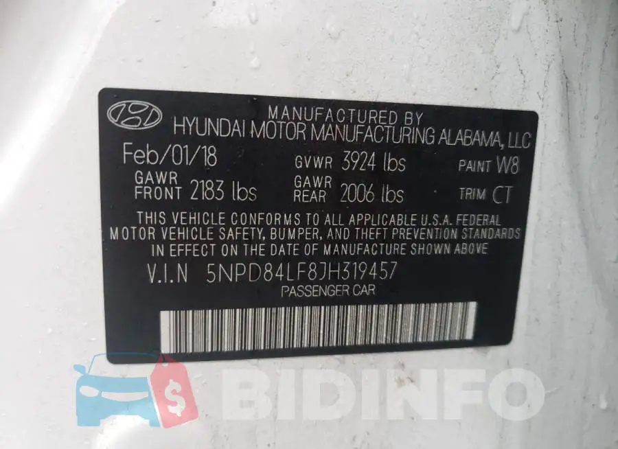 5NPD84LF8JH319457 Photo# 12