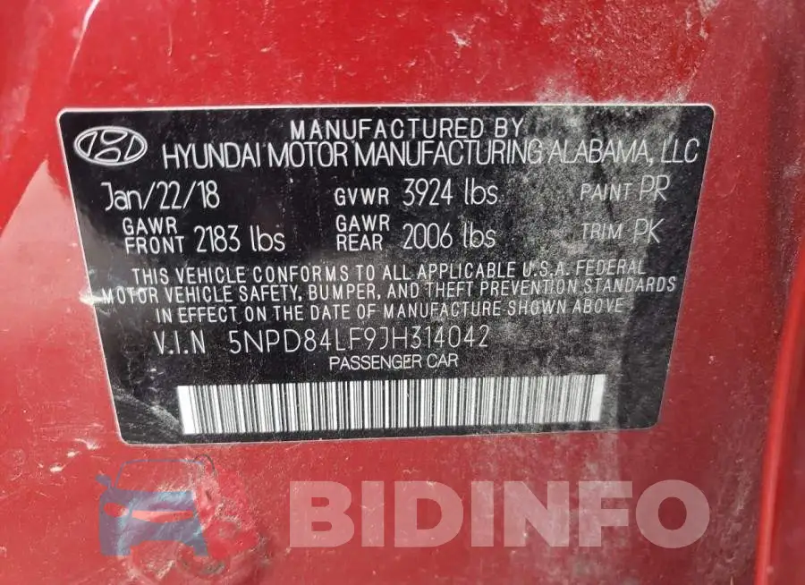 5NPD84LF9JH314042 Photo# 10