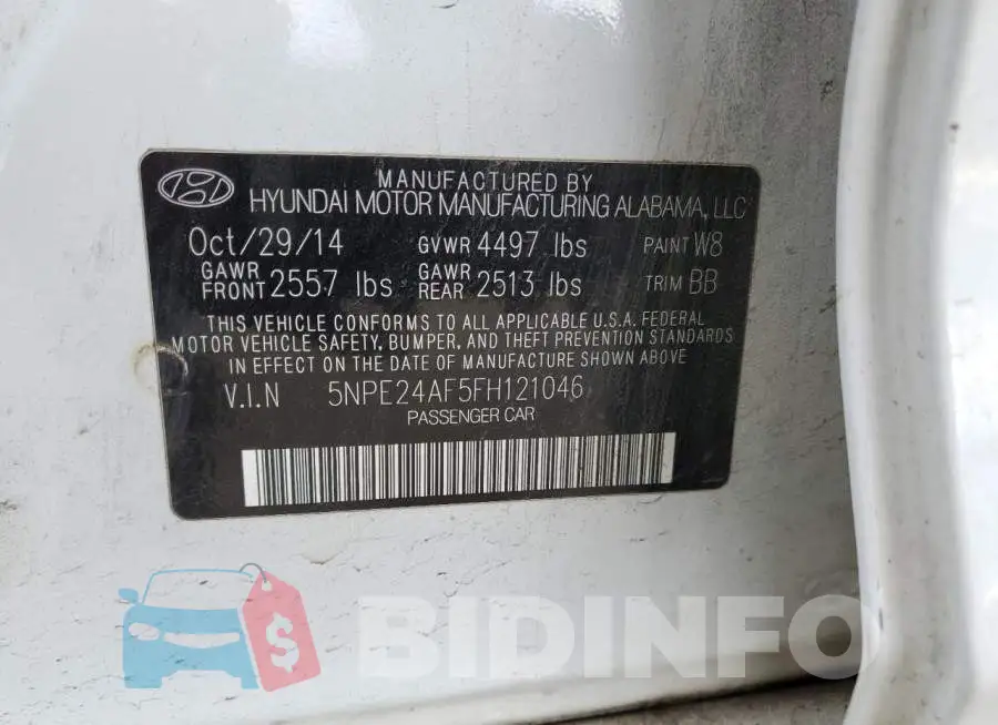 5NPE24AF5FH121046 Photo# 12