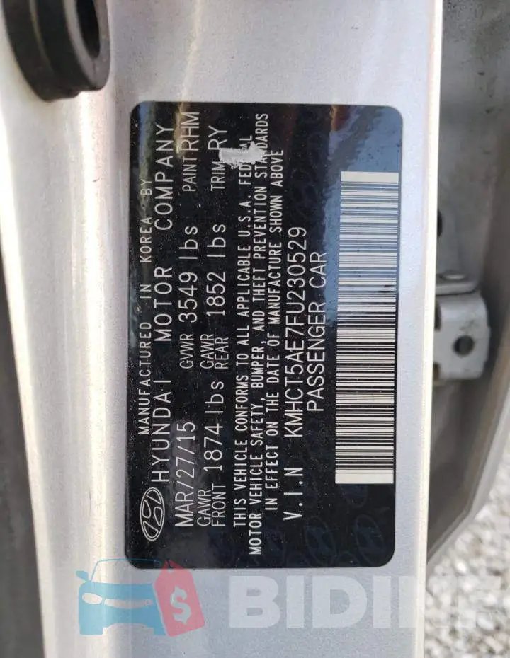 KMHCT5AE7FU230529 Photo# 12
