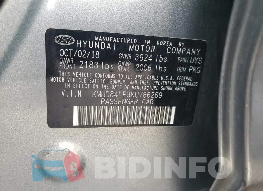 KMHD84LF3KU786269 Photo# 12
