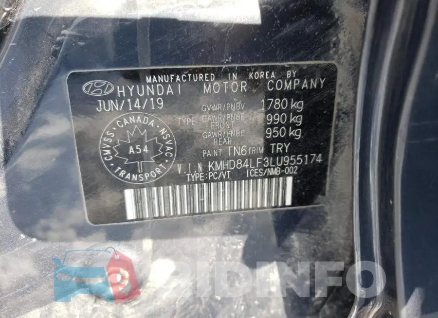 KMHD84LF3LU955174 Photo# 13