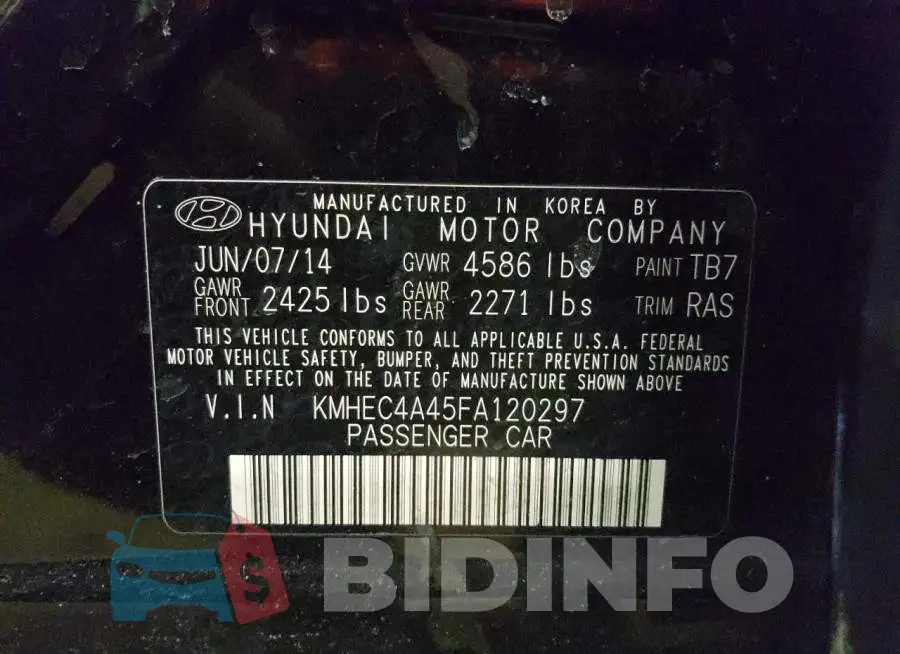 KMHEC4A45FA120297 Photo# 13