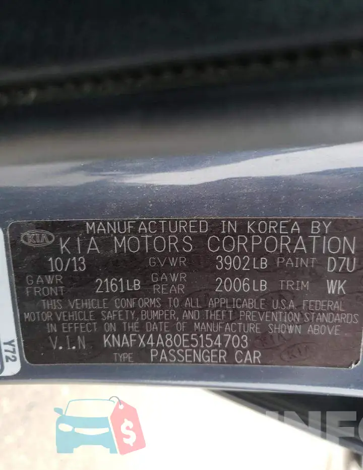 KNAFX4A80E5154703 Photo# 12