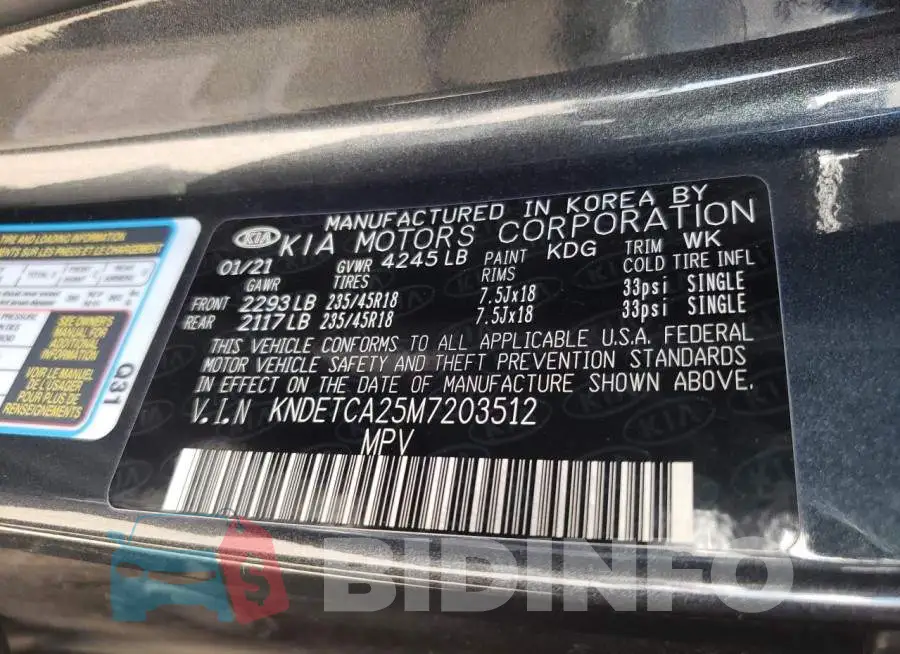 KNDETCA25M7203512 Photo# 10