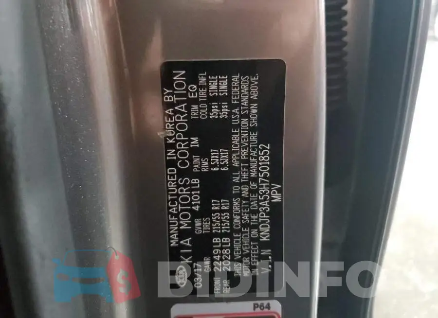 KNDJP3A53H7501852 Photo# 12