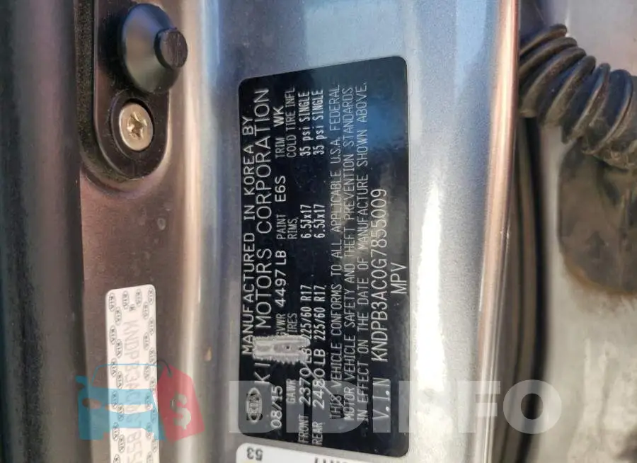 KNDPB3AC0G7855009 Photo# 13