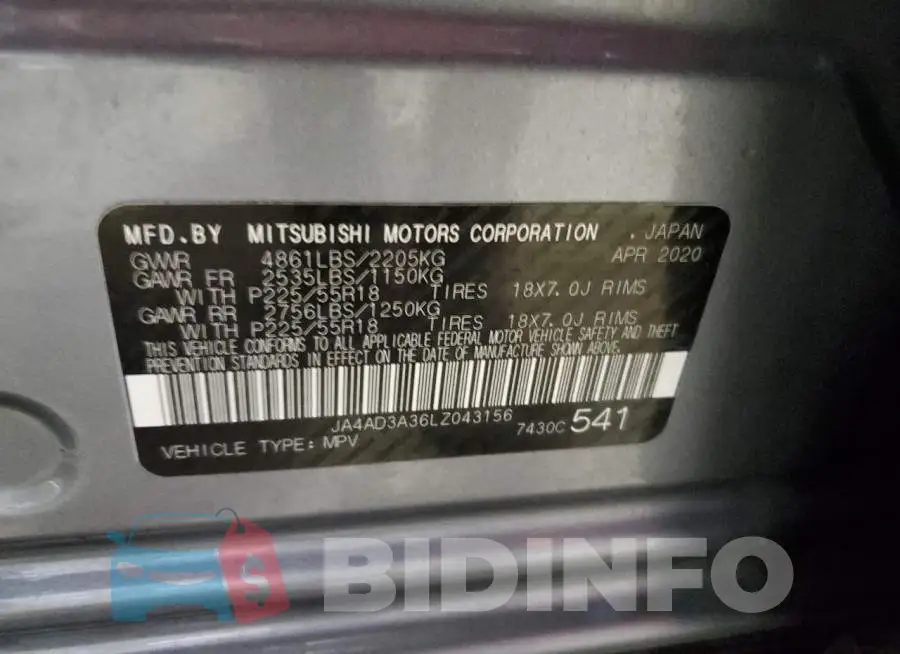 JA4AD3A36LZ043156 Photo# 13