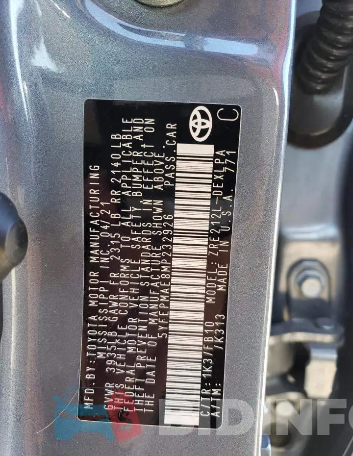 5YFEPMAE8MP232926 Photo# 13