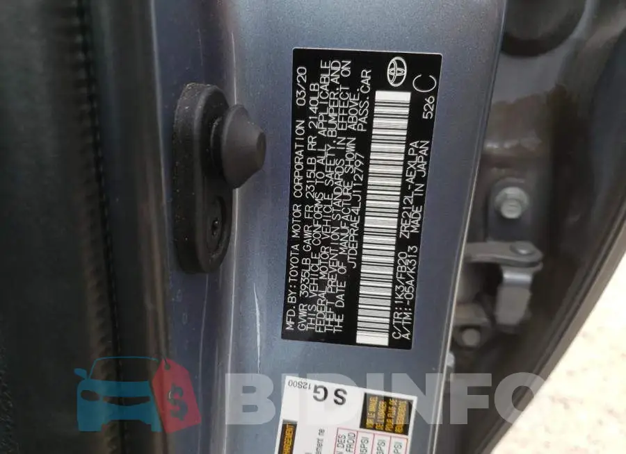 JTDEPRAE4LJ112797 Photo# 10