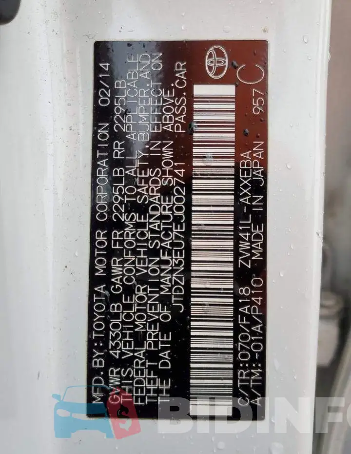 JTDZN3EU7EJ002741 Photo# 13