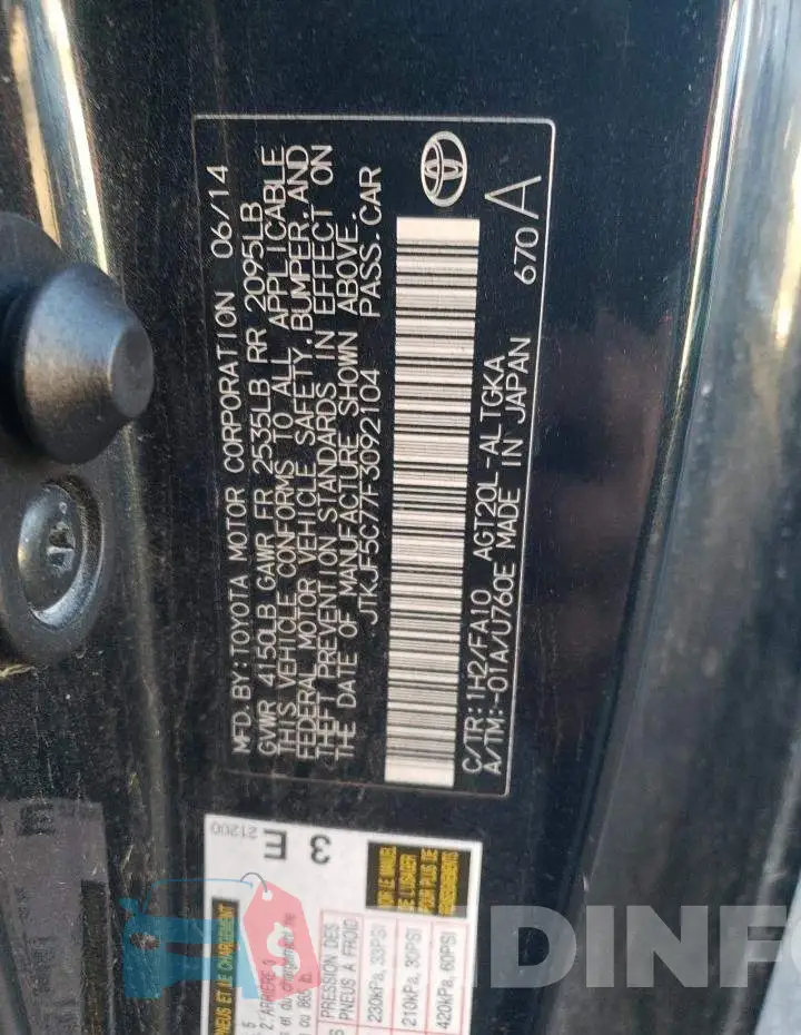 JTKJF5C77F3092104 Photo# 12