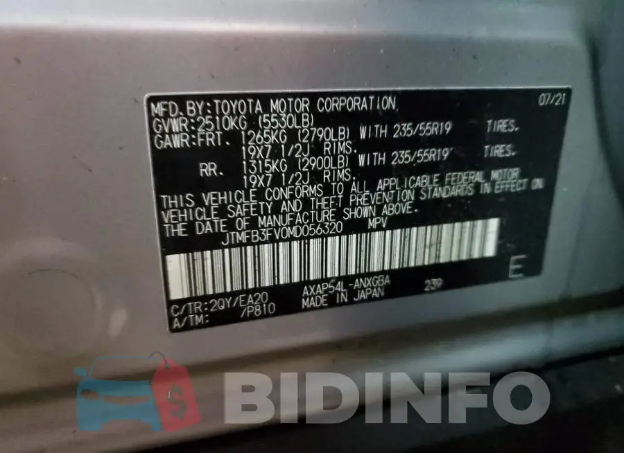 JTMFB3FV0MD056320 Photo# 14