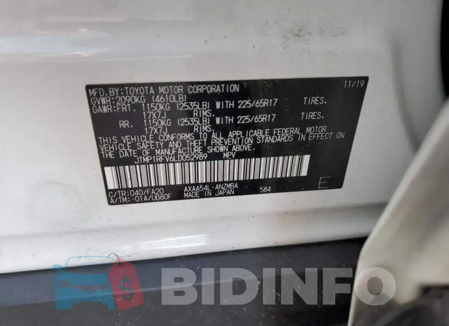 JTMP1RFV6LD052989 Photo# 13