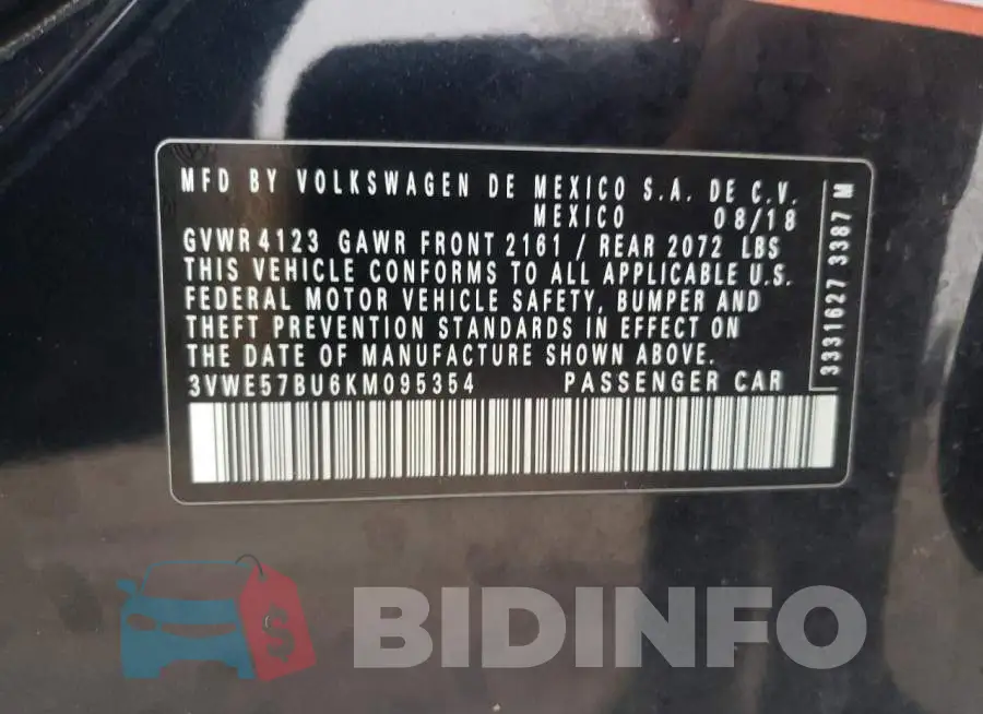3VWE57BU6KM095354 Photo# 12