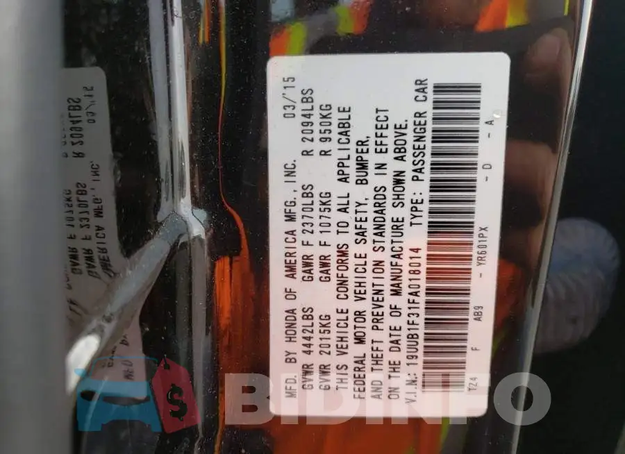 19UUB1F31FA018014 Photo# 12