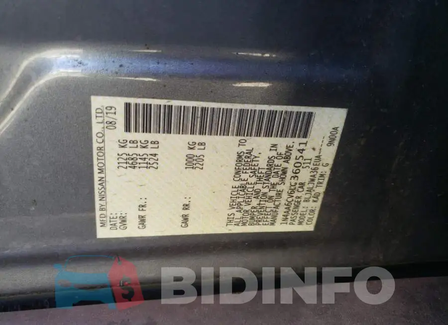 1N4AA6CV6LC360541 Photo# 10