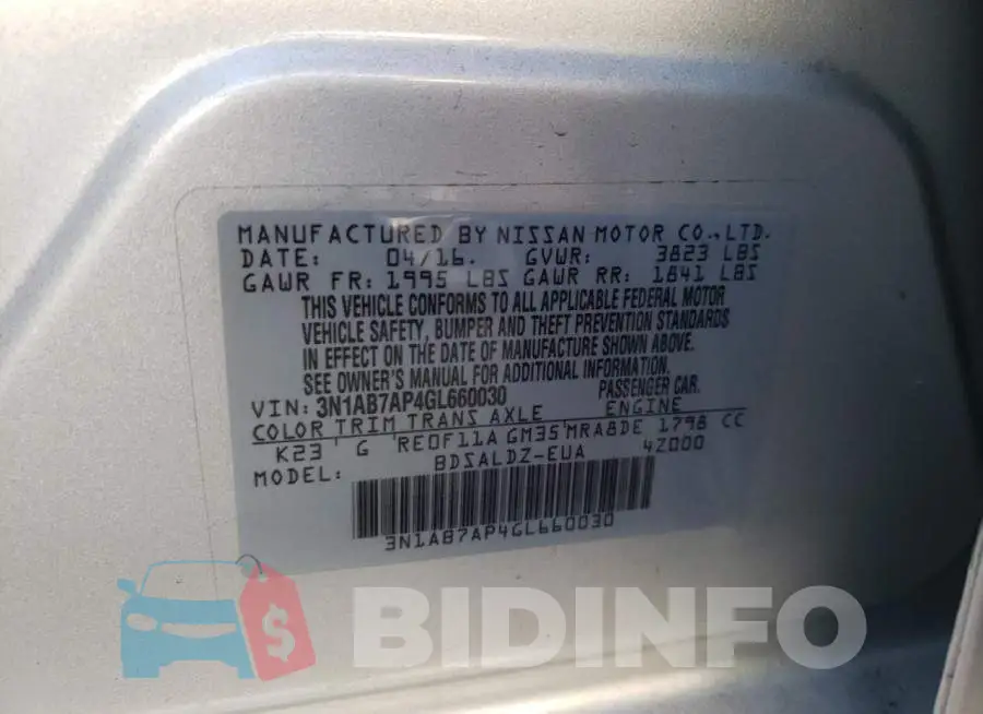 3N1AB7AP4GL660030 Photo# 12