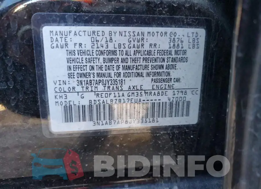 3N1AB7AP8JY335181 Photo# 13