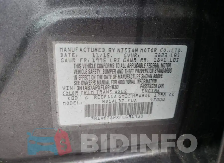 3N1AB7APXFL691930 Photo# 13