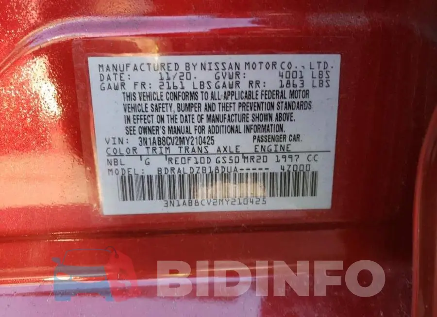 3N1AB8CV2MY210425 Photo# 12