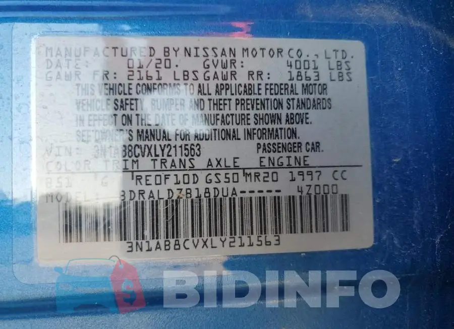 3N1AB8CVXLY211563 Photo# 13