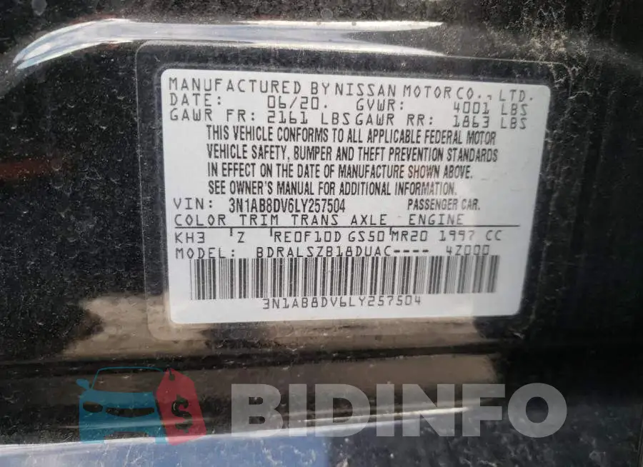 3N1AB8DV6LY257504 Photo# 12